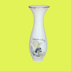Vintage Hummel Goebel Bud Vase "Happiness is having someone care for " Design